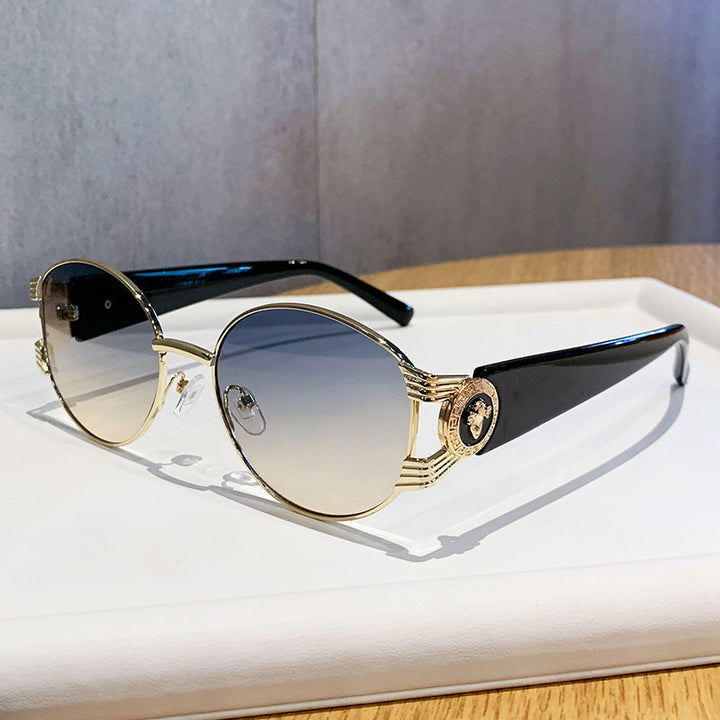 Ladies elegant sunglasses with luxurious metal frame and mirrored lenses Stornfield