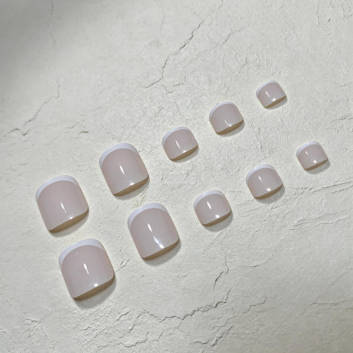 Elegant French Tip Pedicure Kit Stornfield