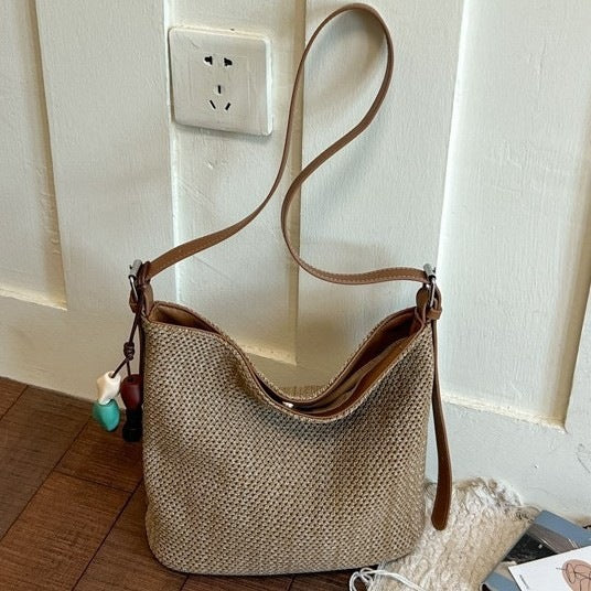 Woven Slouchy Shoulder Bag