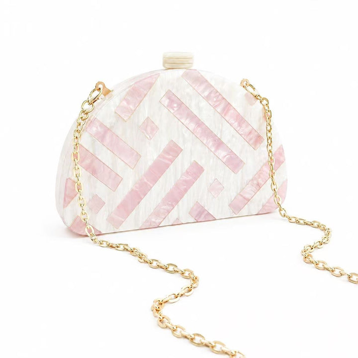 Decorative Geometric Acrylic Clutch