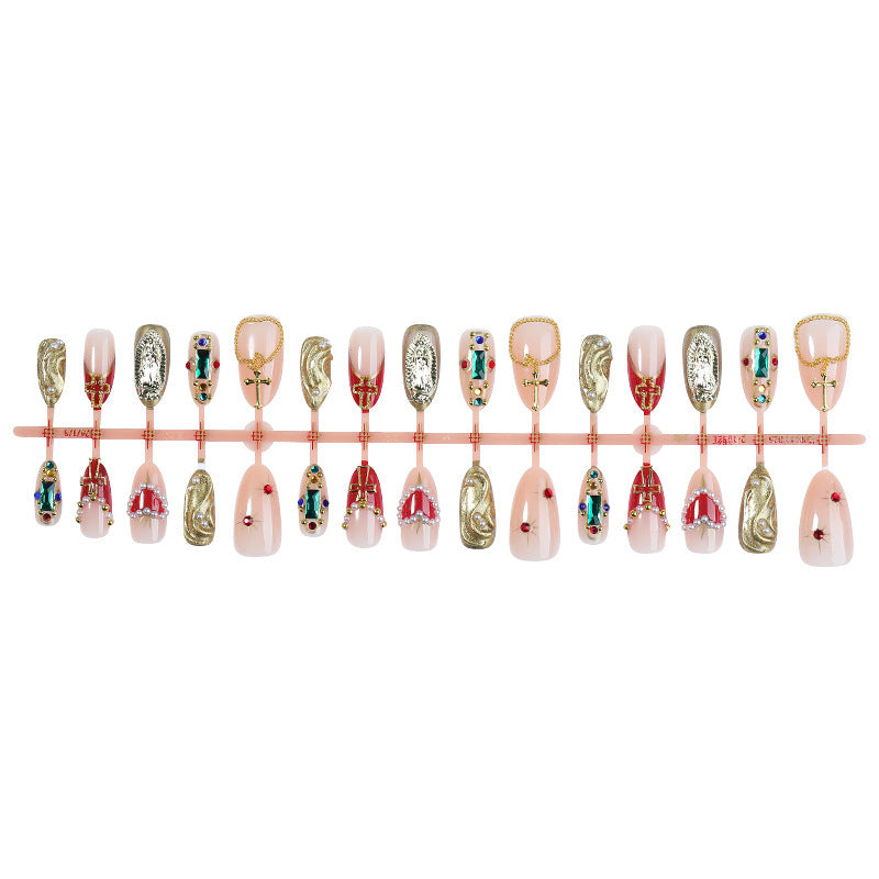 Artificial nail set with luxurious 3D embellishments Stornfield