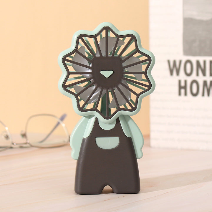 Women creative mini handheld fan with floral pattern Stornfield