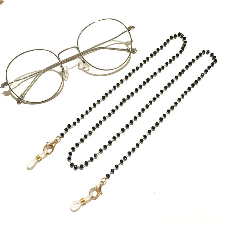 Glasses holder jewelry made of crystal beads Stornfield