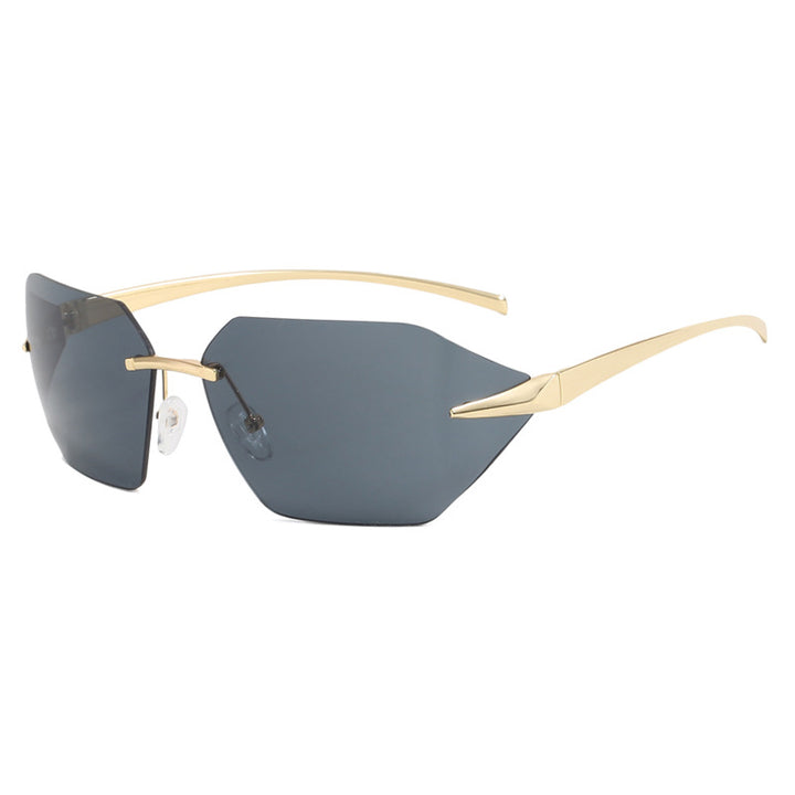 Women's geometric sunglasses with elegant metal frame and polarized lenses Stornfield