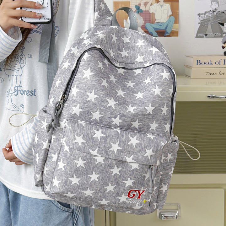 Versatile Multi-Pocket Star-Patterned Backpack Stornfield