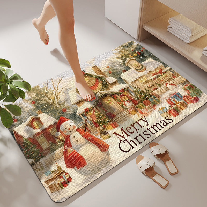 Festive Themed Bath Mat