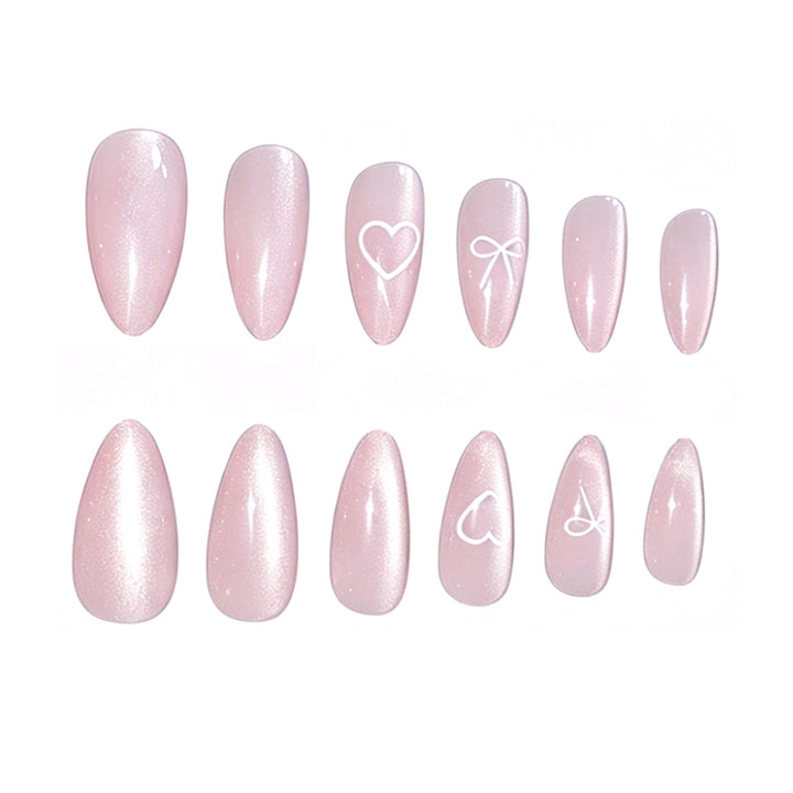 Elegant Heart and Bow Nail Art Stornfield