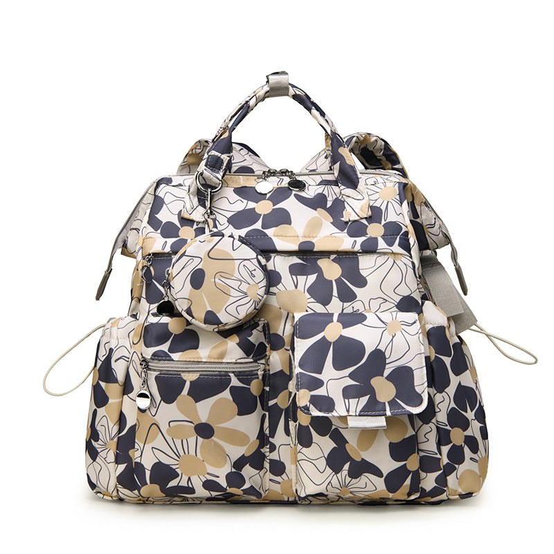 Multi-Pocket Floral Design Backpack Stornfield