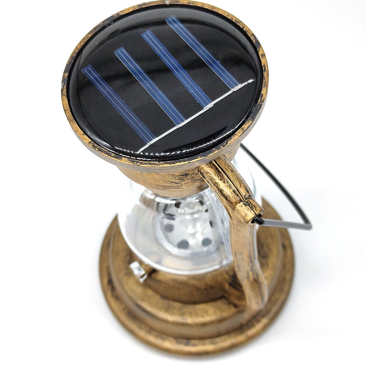 Antique-Style LED Hurricane Lantern With Flickering Flame Effect Glass Globe And Hanging Handle Portable Decorative Lamp Stornfield