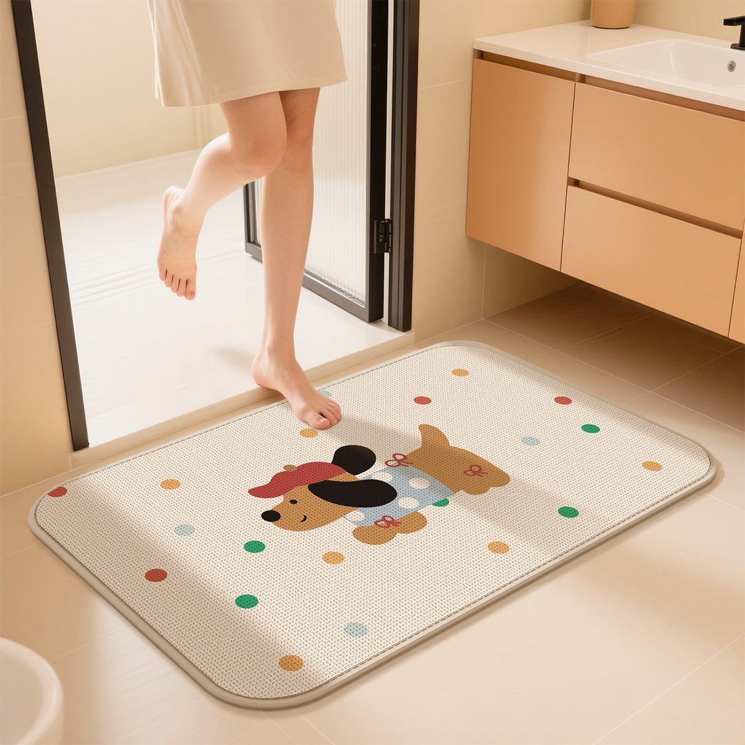 Cat-Themed Plush Doormat for Home Entryway