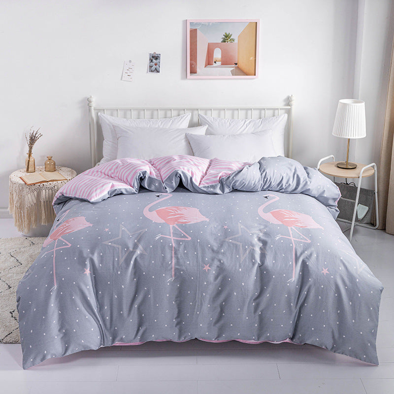 Plaid Patterned Quilted Comforter Set