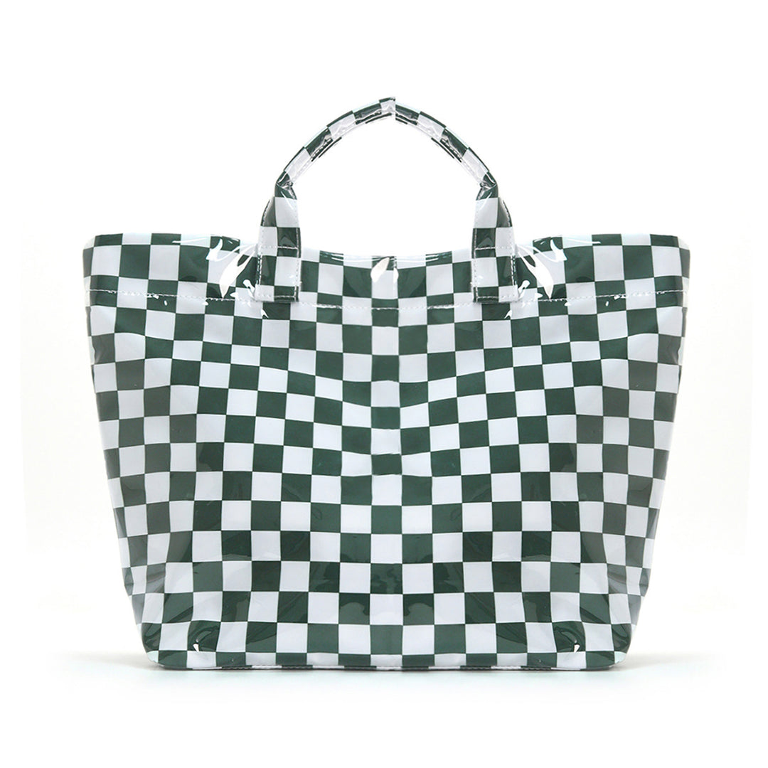 Beach bag with colorful check pattern and water-repellent coating Stornfield