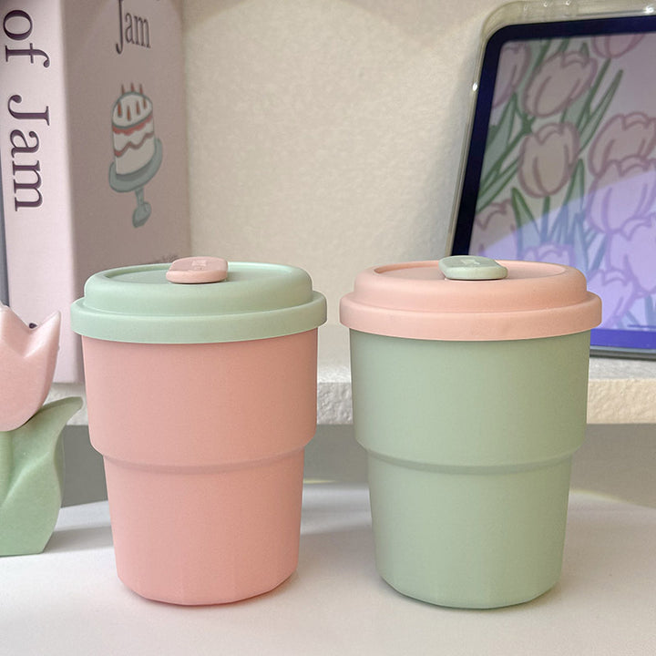 Women's Reusable Drinking Cup with Integrated Straw and Secure Closure Stornfield