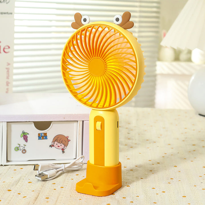 Women's Portable Hand Fan with Playful Animal Design Stornfield