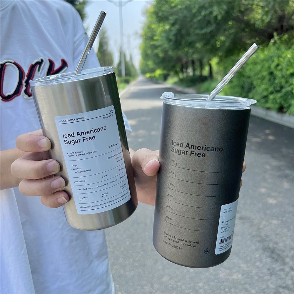 Women's insulated cup with secure lid and practical straw Stornfield