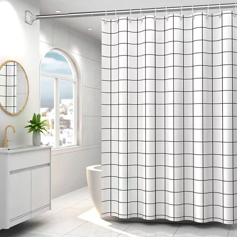 Minimalist Checkered Shower Curtain Stornfield