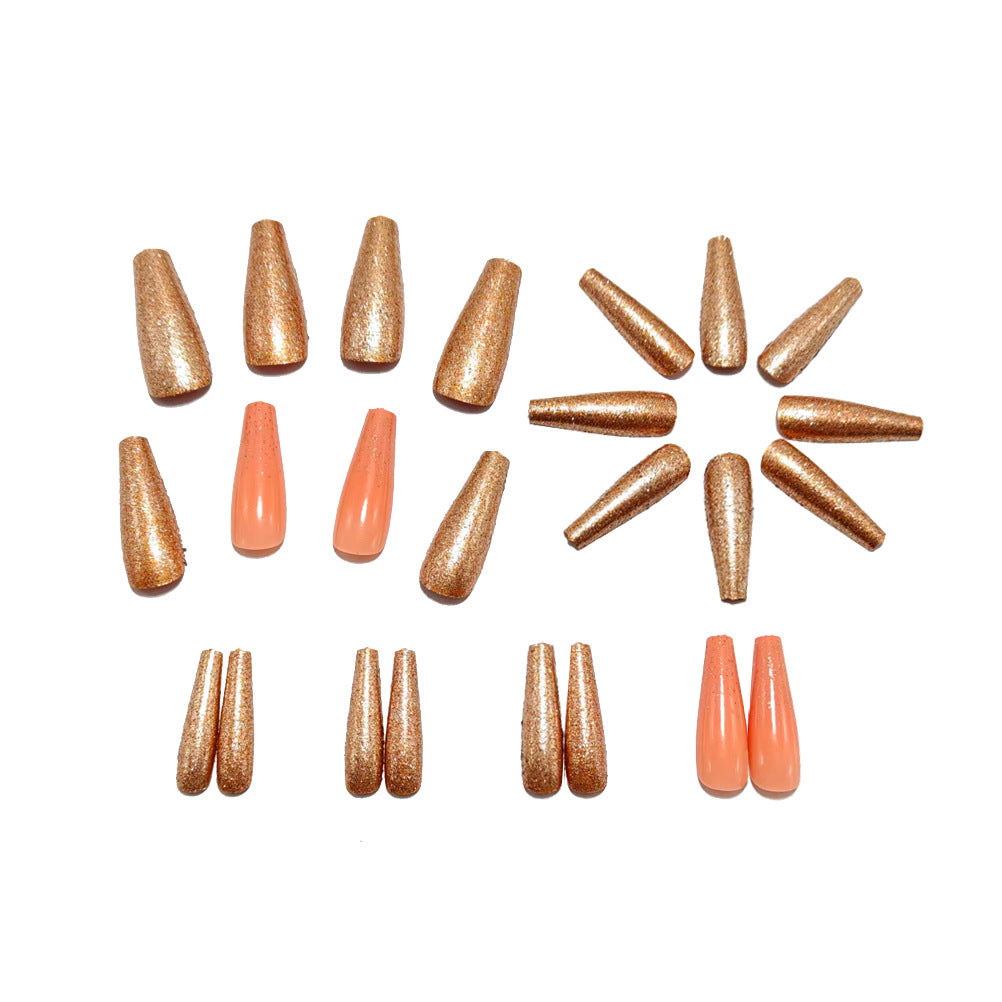 Glamorous artificial nails with sparkling glitter and high-gloss finish Stornfield