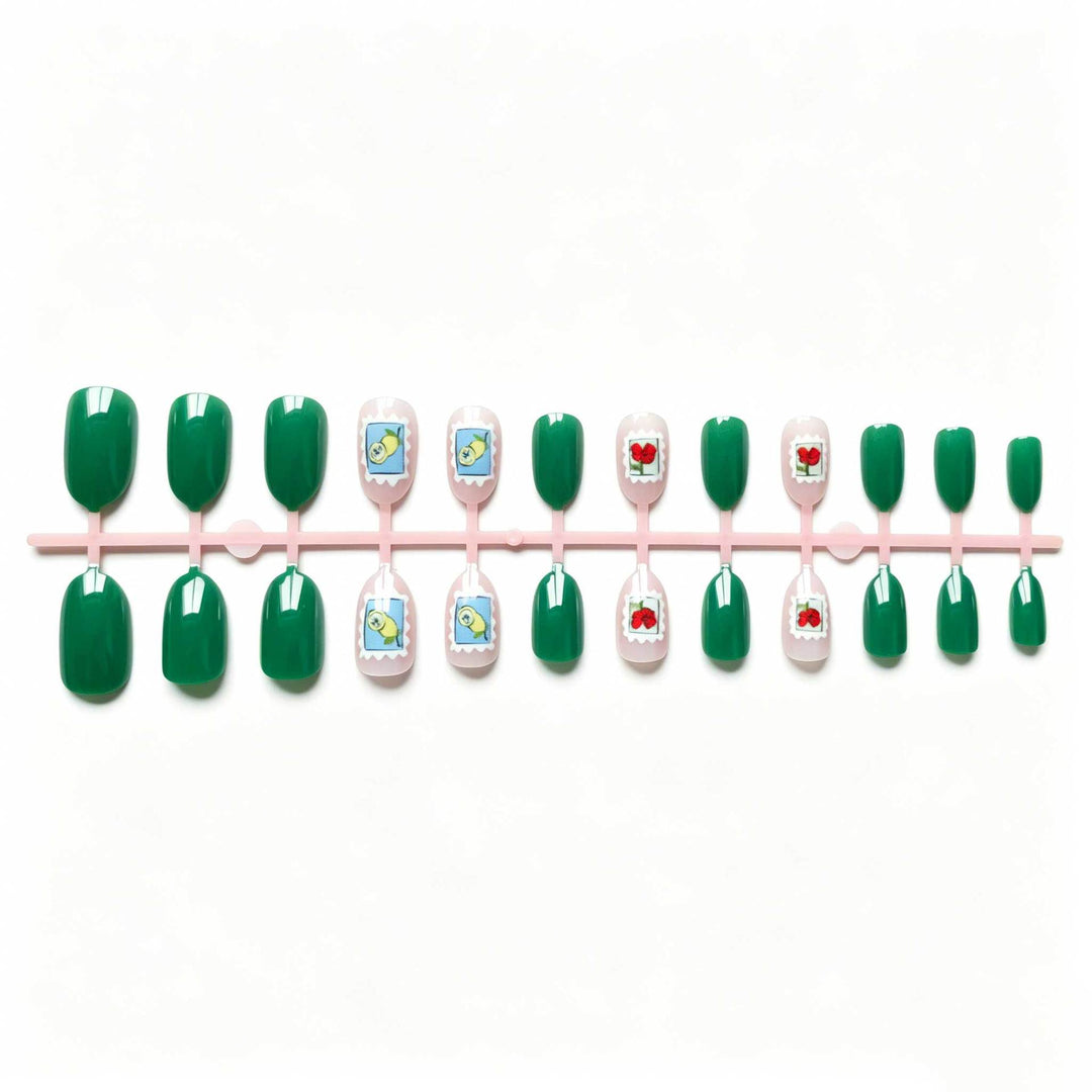 Playful Stamp-Inspired Nail Art Set