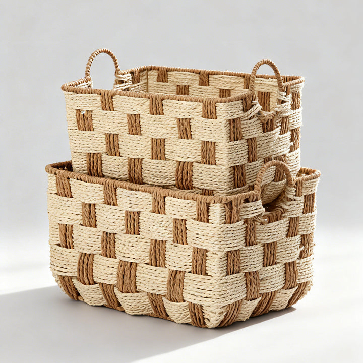 Basket with decorative honeycomb design Stornfield