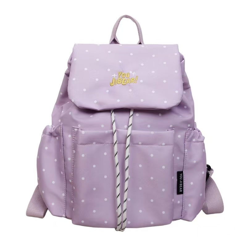 Polka Dot Textured Backpack Stornfield