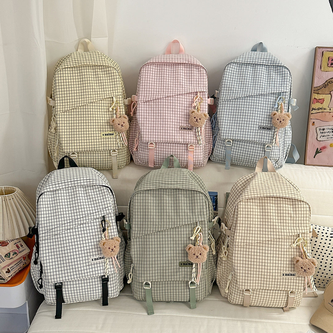 Stylish Grid Pattern Backpack Stornfield
