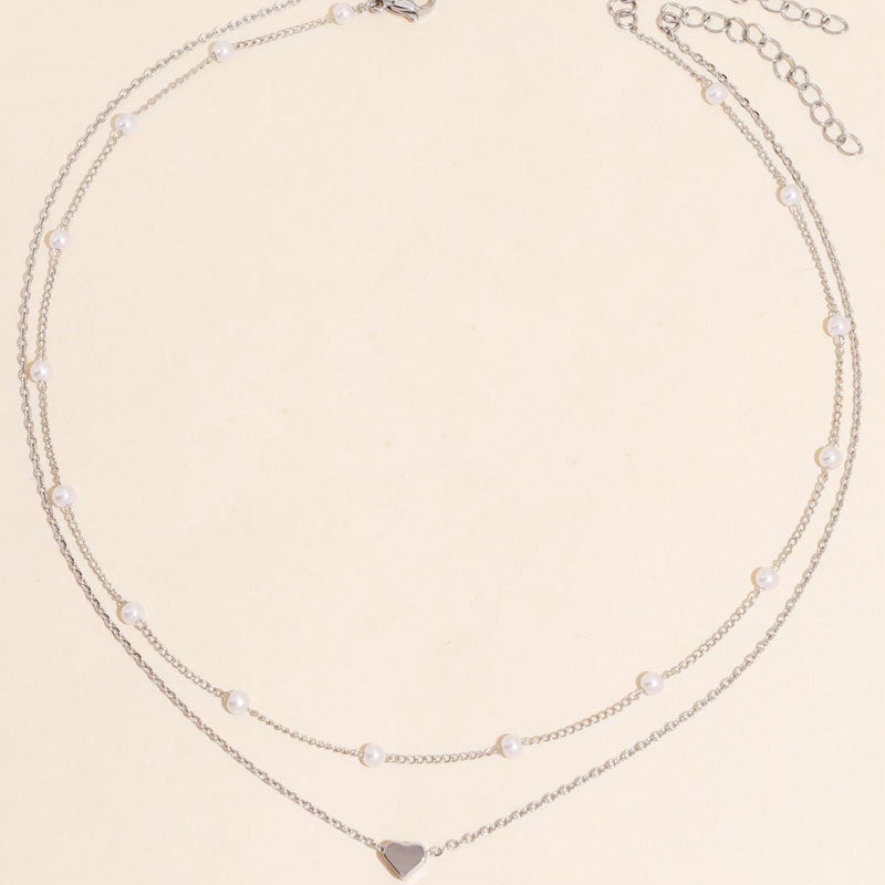 Double Layered Elegant Pearl Necklace Stornfield