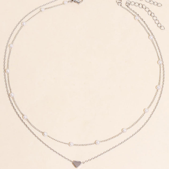 Double Layered Elegant Pearl Necklace Stornfield