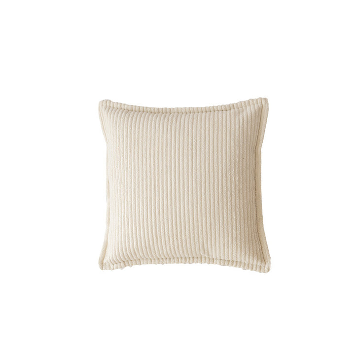 Decorative Ribbed Corduroy Throw Pillow Cover Square Accent Cushion