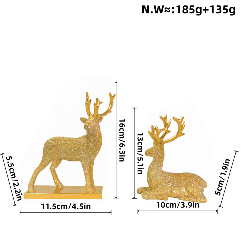 Glittering Reindeer Decorative Figure Stornfield