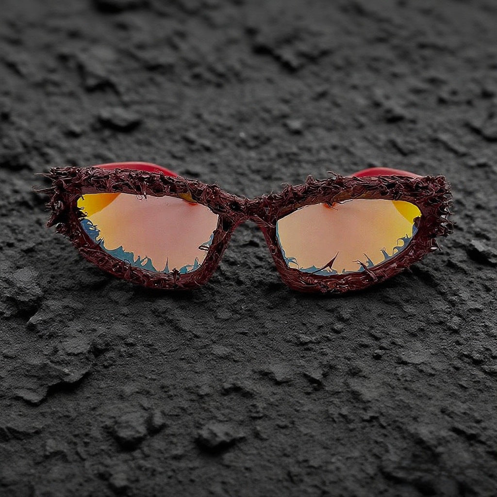 Women's sporty sunglasses with innovative, artistic frame Stornfield