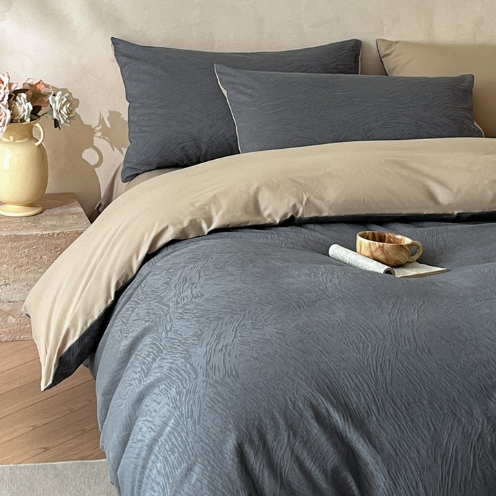 Textured Microfiber Bedding Set