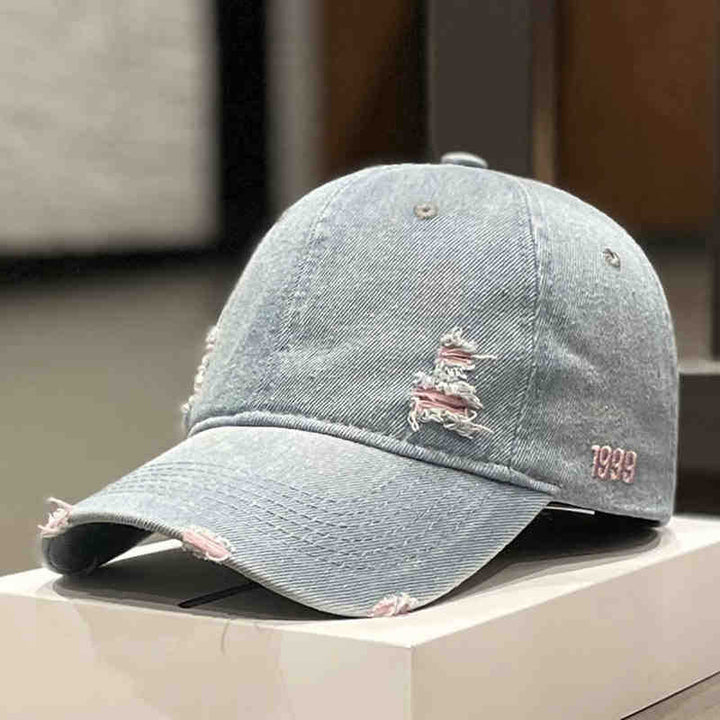 Unisex Distressed Denim Baseball Cap Stornfield