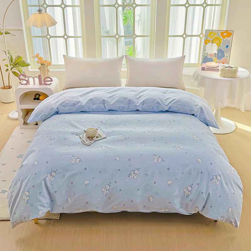 Plaid Patterned Quilted Comforter Set