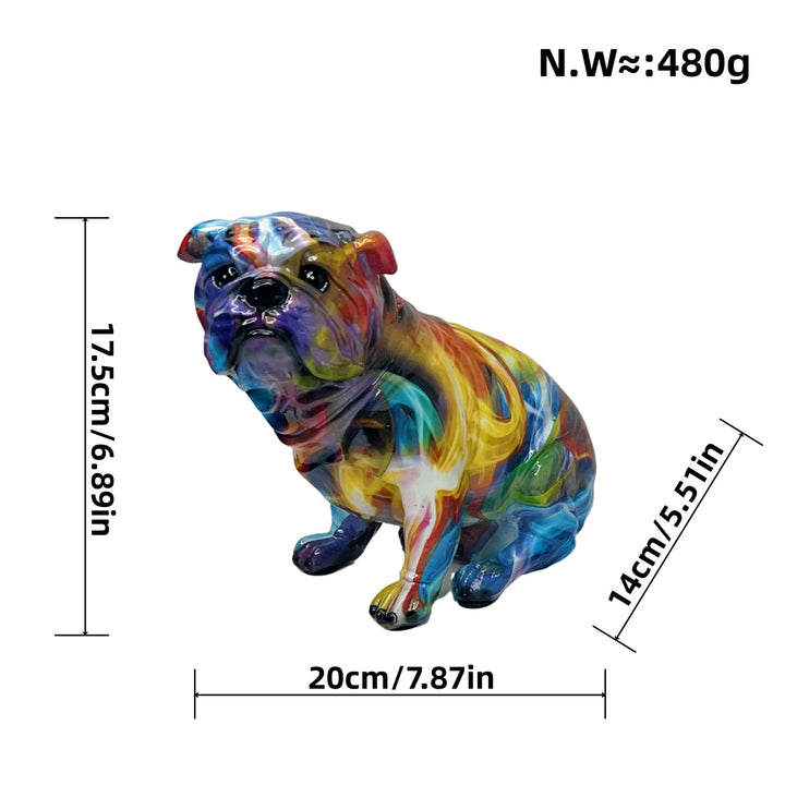Colorful decorative figure of a dog in modern design Stornfield