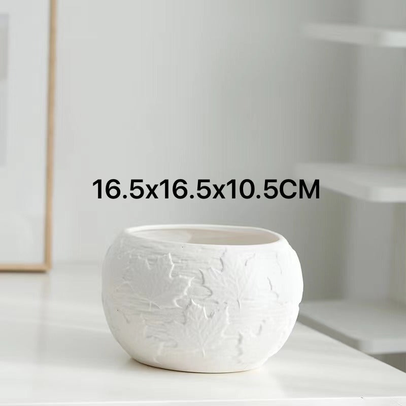 Artistic Textured Ceramic Planter Stornfeild