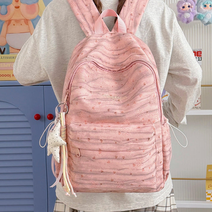Stylish Heart Pattern Backpack Stornfield