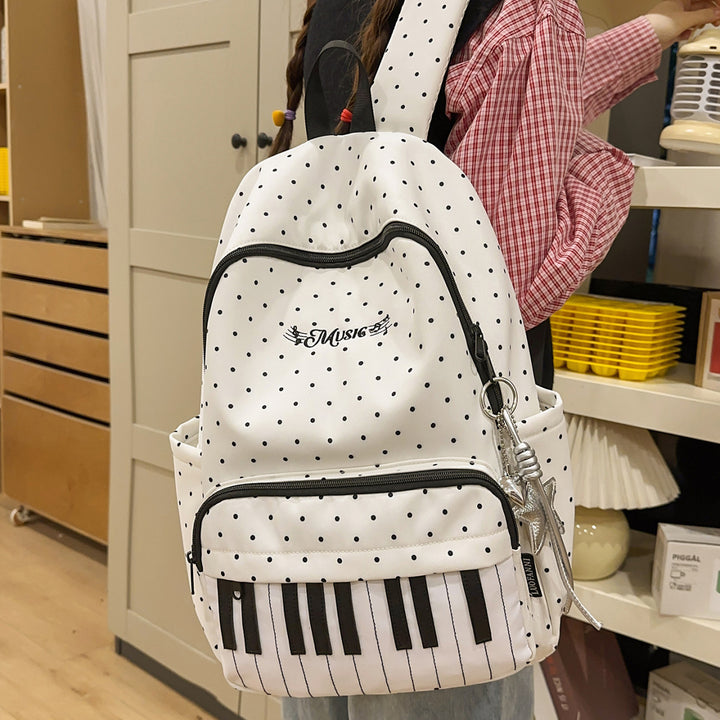 Musical-Themed Polka Dot Backpack Stornfield