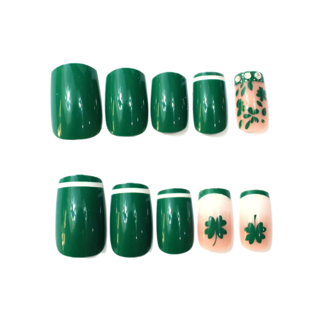 Festive Shamrock Nail Art Extensions Stornfield