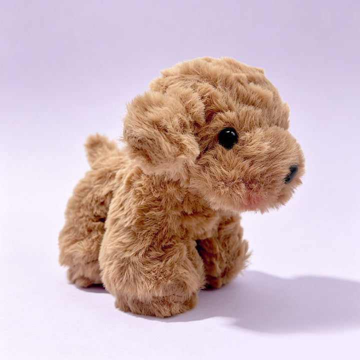 Plush Sitting Puppy Toy with Ultra-Soft Faux Fur and Embroidered Nose Stornfield