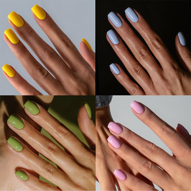 Glossy Press-On Nail Set with Creative Colorful Styles Stornfield