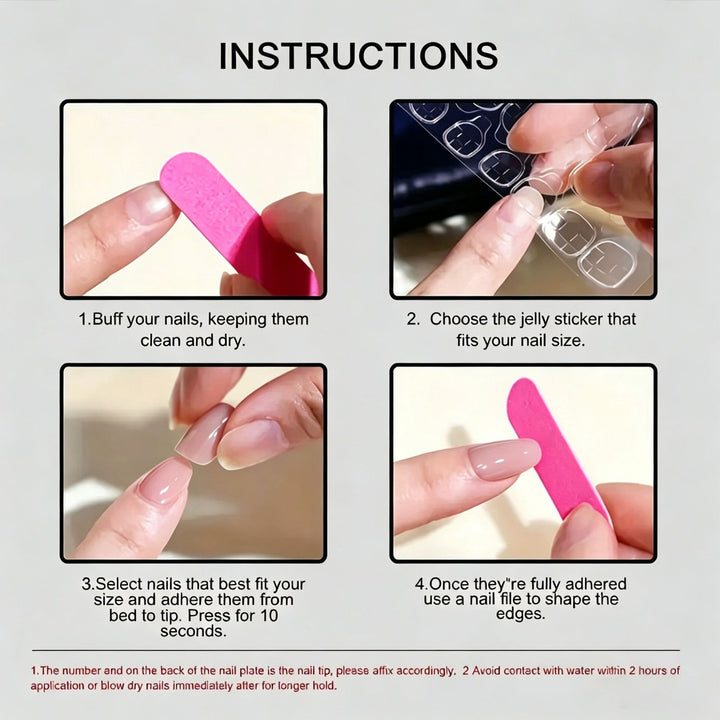 Artificial nails with playful heart and bow pattern Stornfield