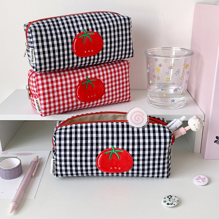 Cute Gingham Checkered Pencil Case Stornfield