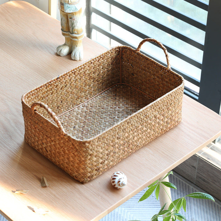 Handcrafted Natural Woven Storage Tray Stornfield