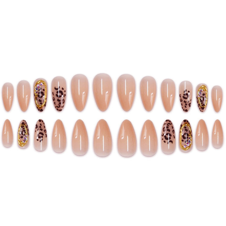 Stiletto Nail Art Extensions with Animal Print Design Stornfield