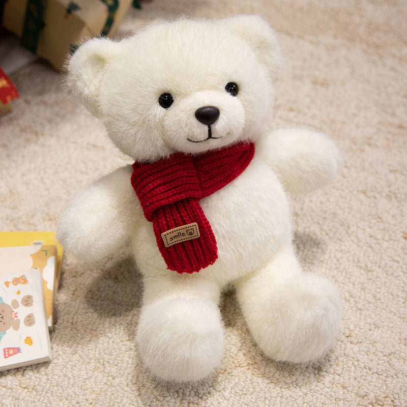 Plush Sitting Collectible Bear with Embroidered Smile, Crystal-Accent Ribbon Bow & Ultra-Soft Faux-Fur Plush Stornfield