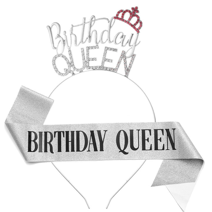 Ladies Glitter Headband with "Birthday Queen" lettering Stornfield