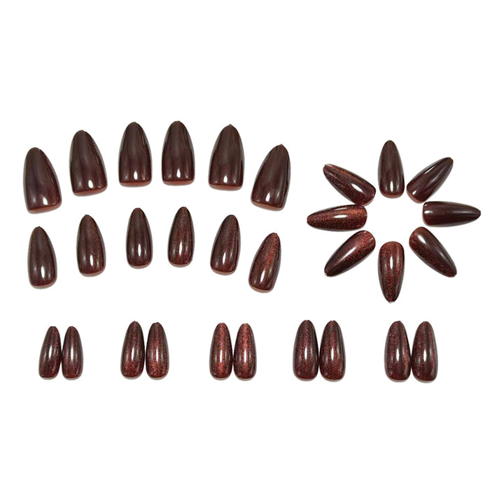 Glamorous artificial nails with elegant glitter finish Stornfield