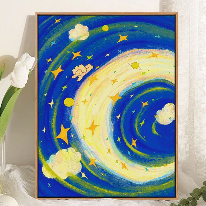 Whimsical Cosmic Landscape Canvas Art Stornfield