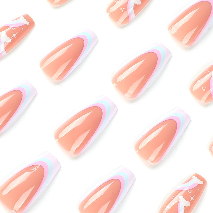 Creative Nail Art with Heart and Cloud Design Stornfield