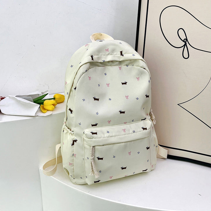 Backpack with Playful Dog Pattern Stornfield